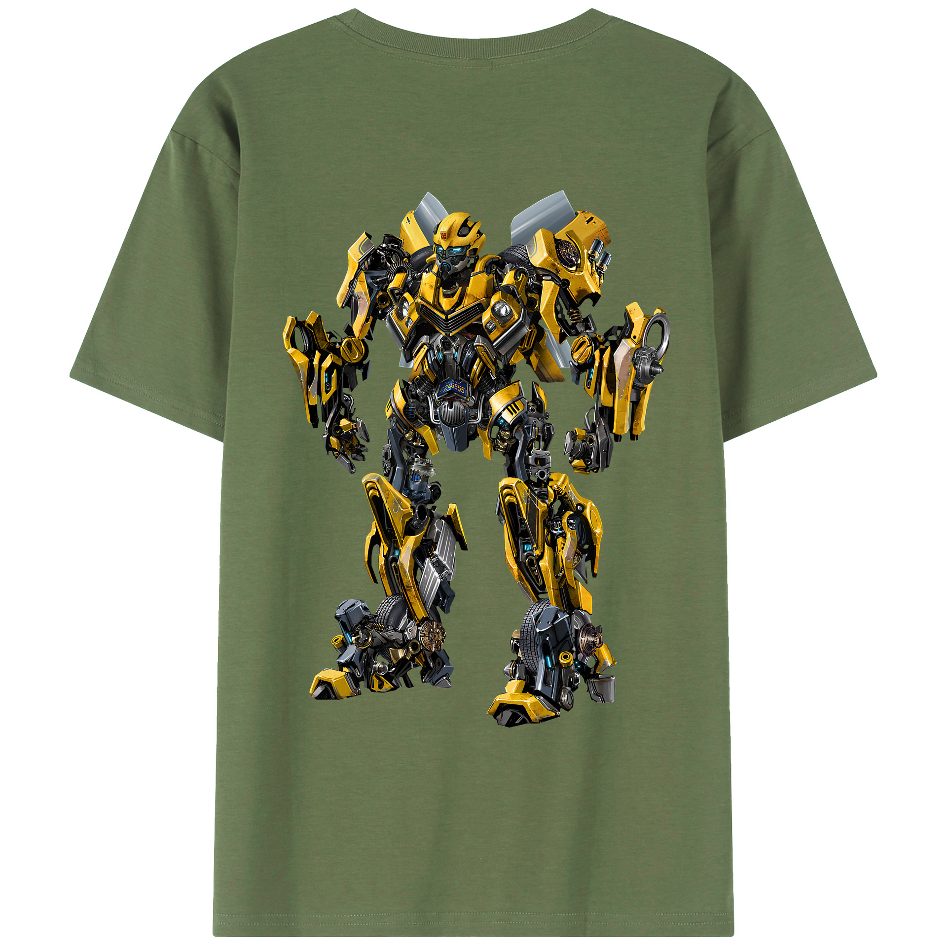 （画像用） Transformers トランスフォーマー 綿100％ メンズ半袖Tシャツ（バックプリント） 通気性